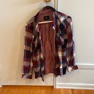 button down plaid flannel